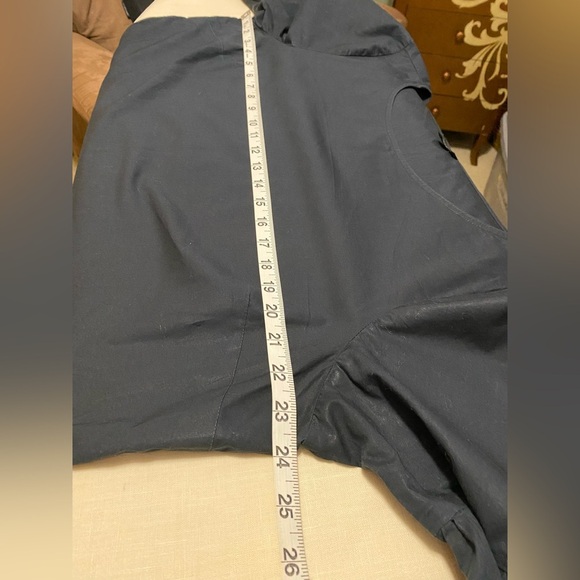 Talbots Navy Blue Blouse Top with White Rick Rack Detail in Size XL. - Picture 7 of 9